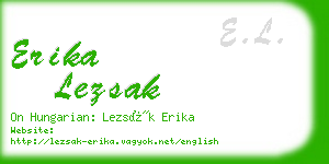 erika lezsak business card